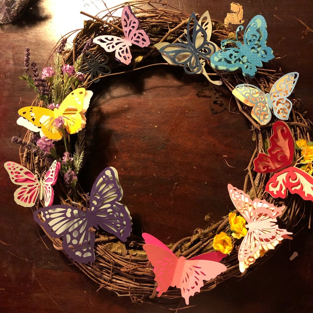 Butterfly wreath